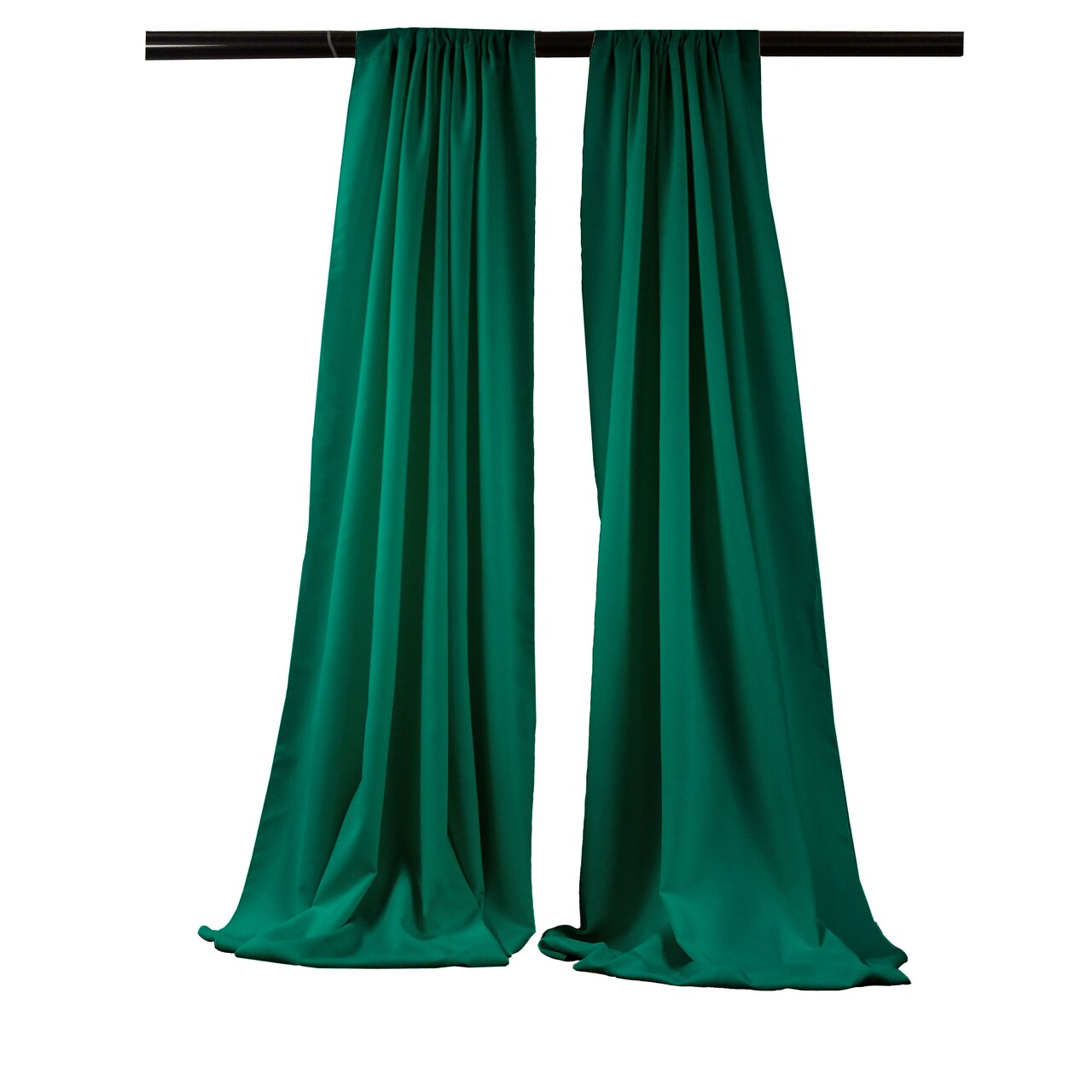Pack of 2 Polyester Poplin Backdrop Drapes 96 x 58 Inch Semi-Opaque Event Panels